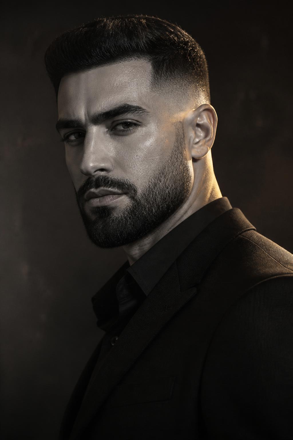 Cliente após corte e barba