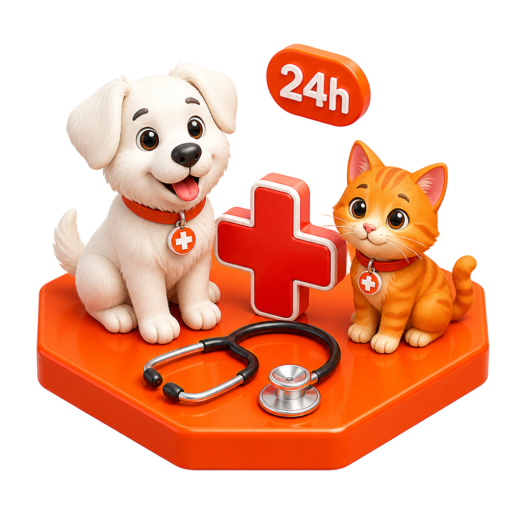 Ilustração 3D Site para Clínica Veterinária